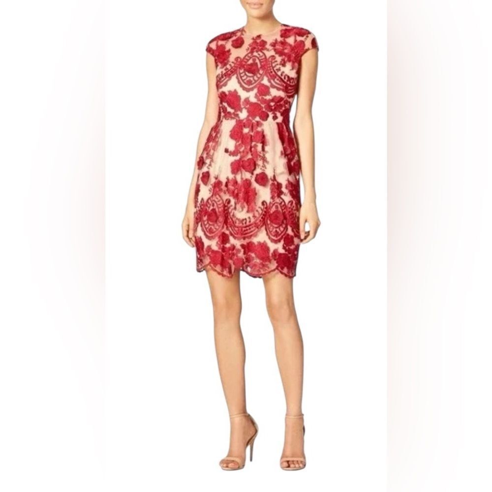 Marchesa Notte Mena Lace Dress Size 4